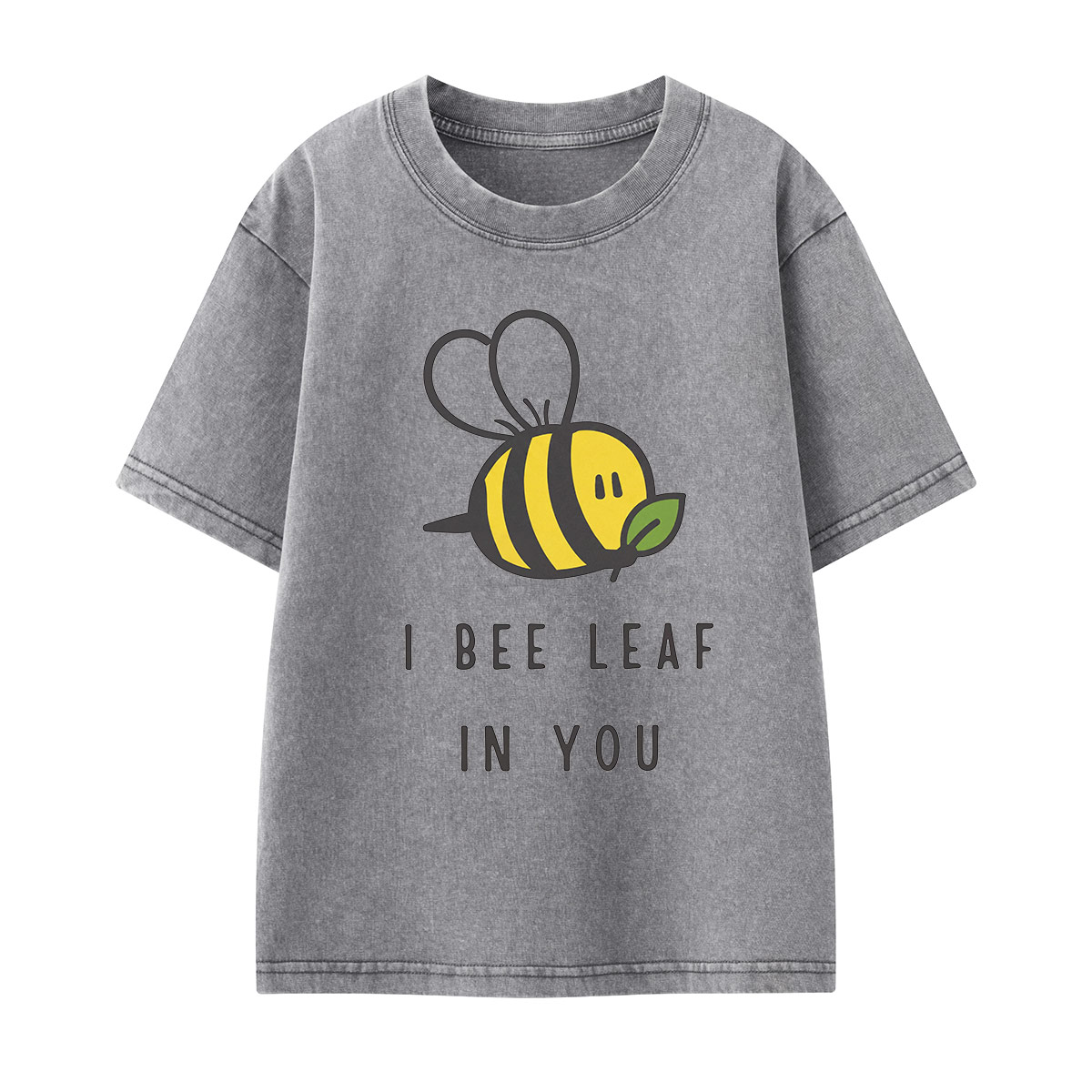 I Bee Leaf In You Kids Washed T-Shirt