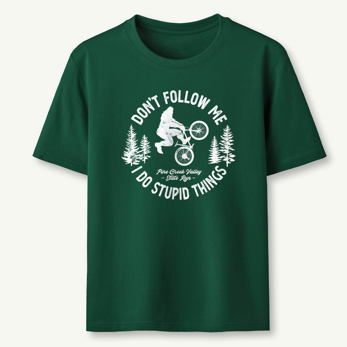 Stupid Things Bigfoot Bike Tee Cotton Classic T-Shirt