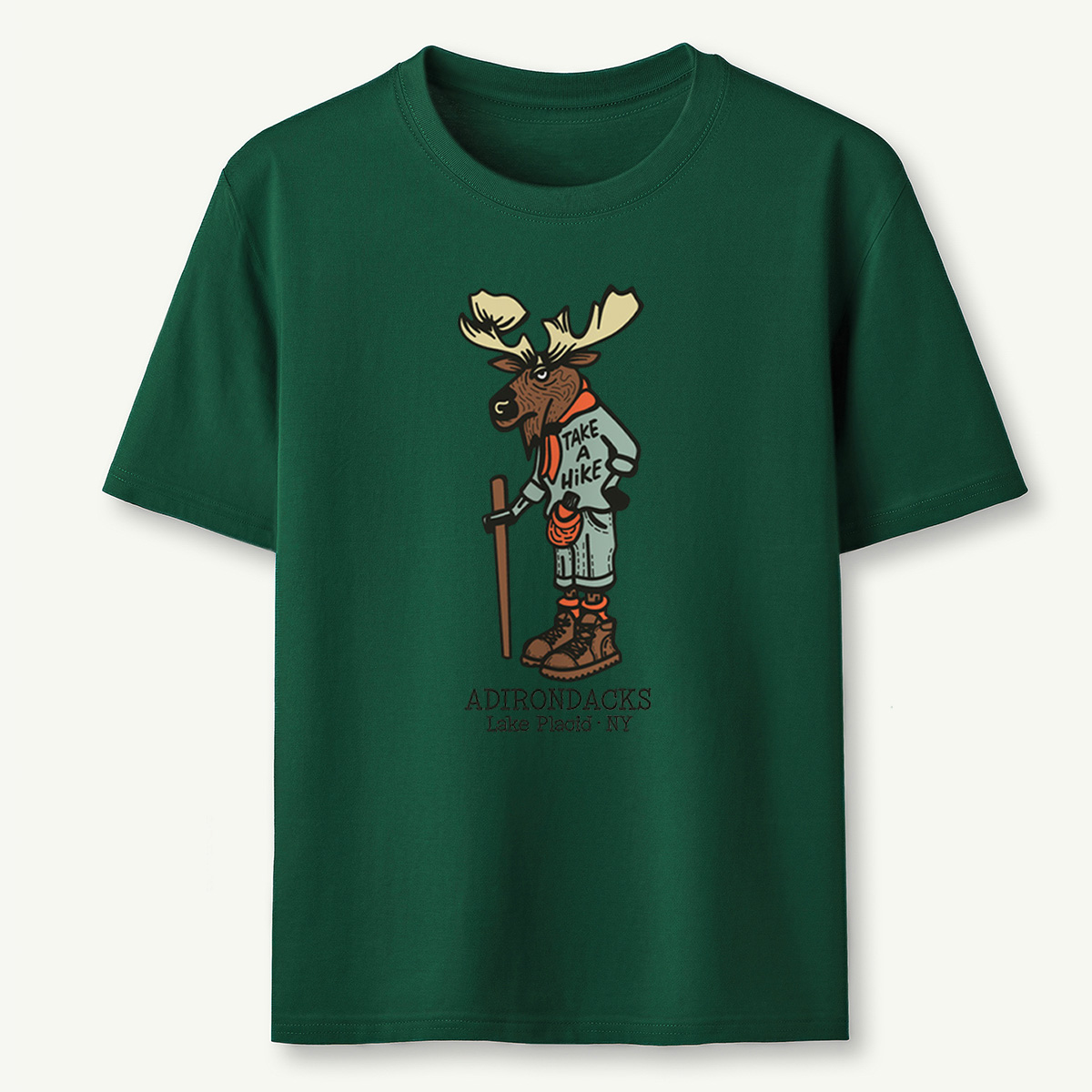 Hiking Moose Tee Cotton Classic T-Shirt