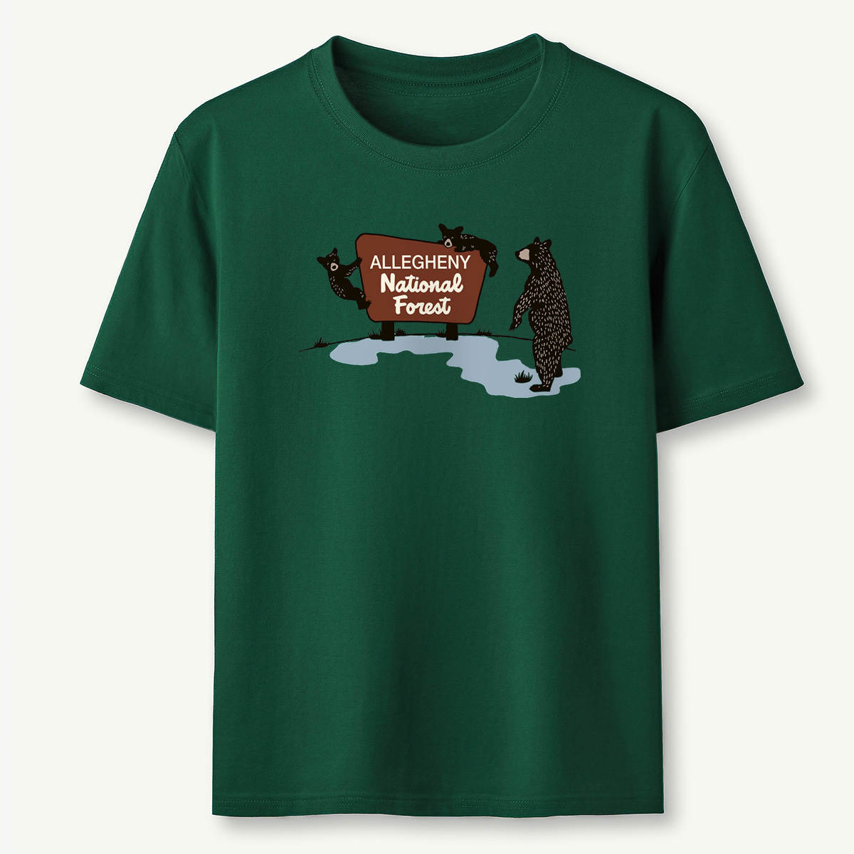 Park Sign Bears Tee Cotton Classic T-Shirt