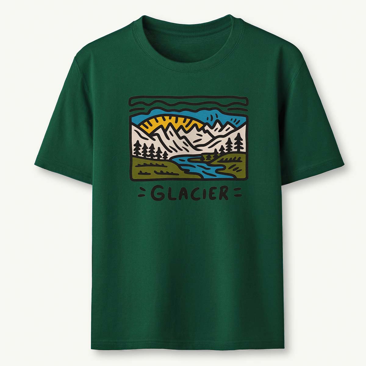 Glacier National Park Tee Cotton Classic T-Shirt