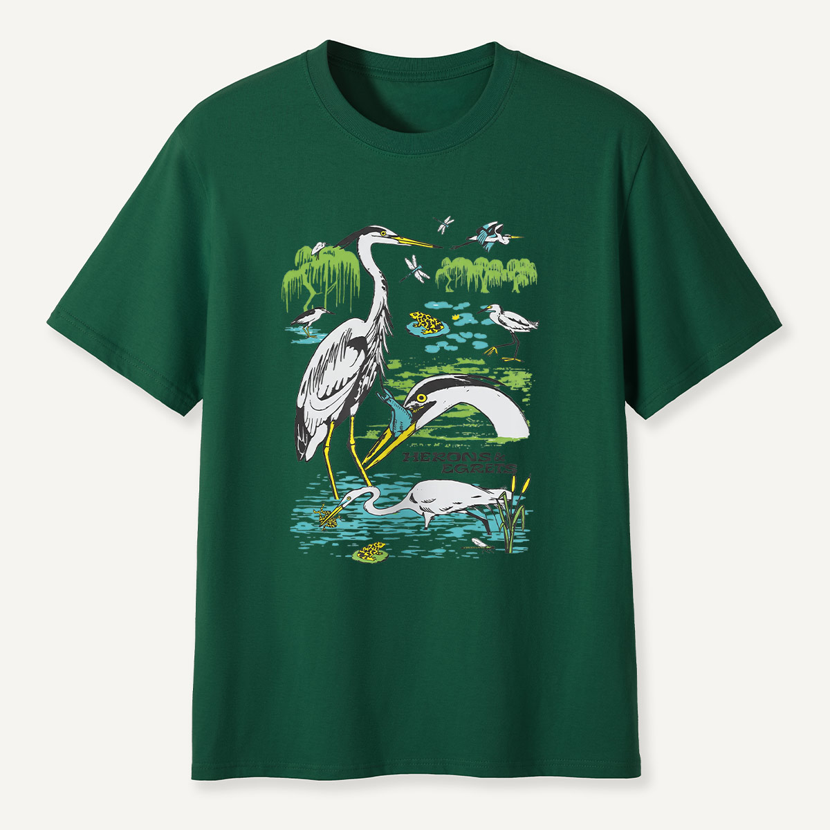 Heron Wetland Wildlife Waterbird T-Shirt