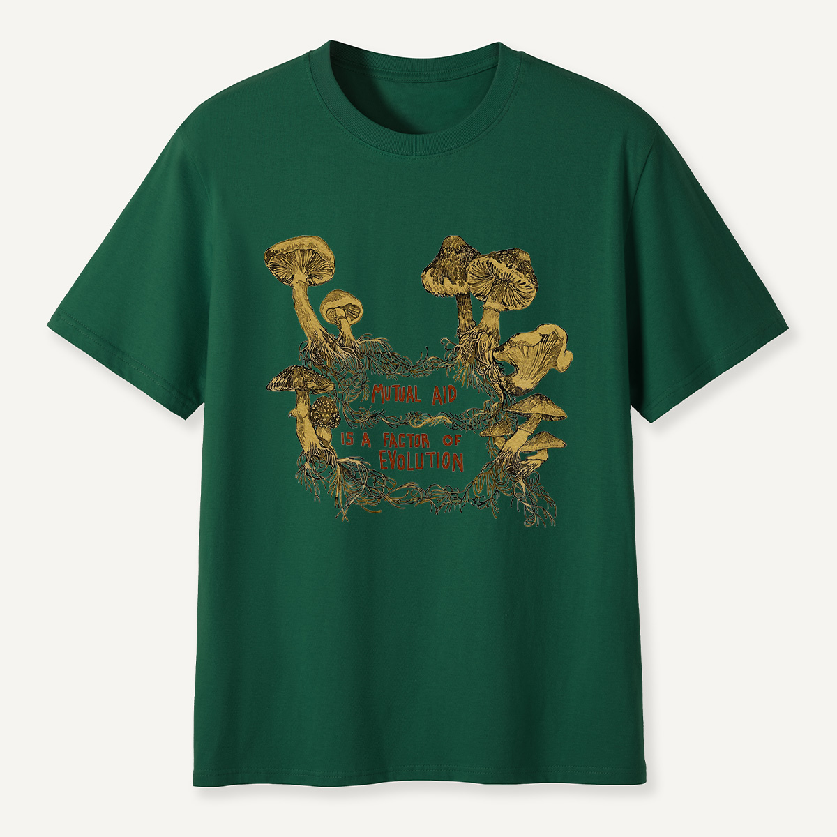 Mutual Aid Mushroom Evolution T-Shirt