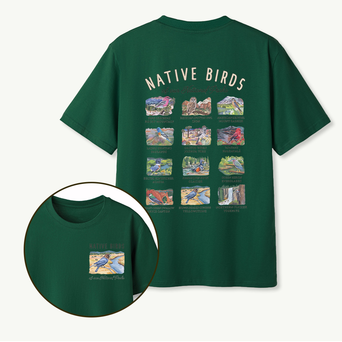 MDCTBYWY26072008 Native Birds of Our National Parks T-Shirt