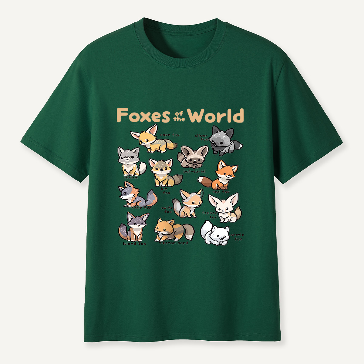 MDCTBYWY26072202 Foxes of the World T-Shirt