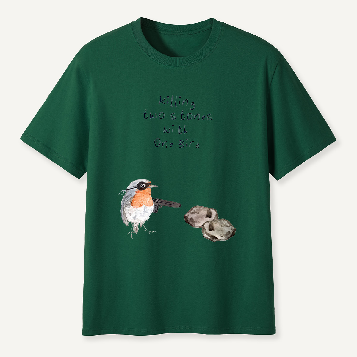 MDCTBYWY26072205 Killing Two Stones with One Bird T-Shirt