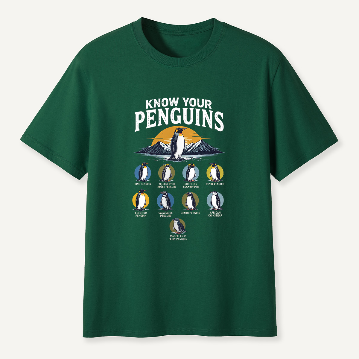 MDCTBYWY26072306 Know Your Penguins T-Shirt
