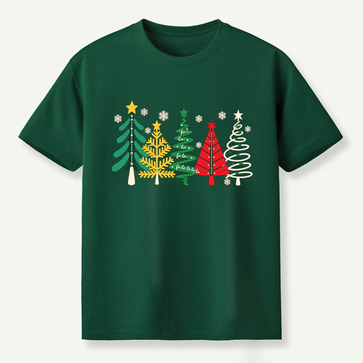 Retro Colorful Christmas Tree Collection T-Shirt