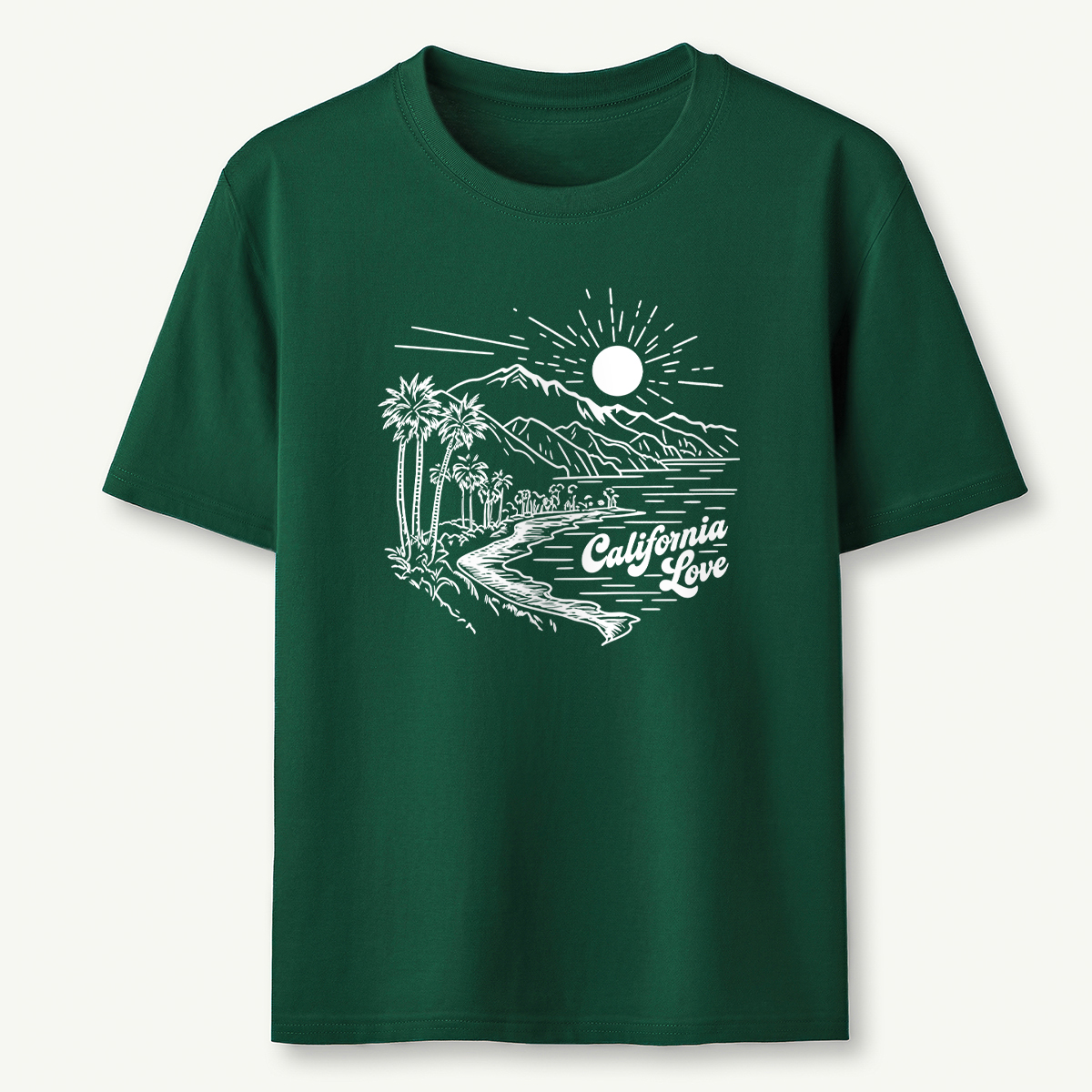 California Love Coastal Sunset Beach Graphic T‑Shirt