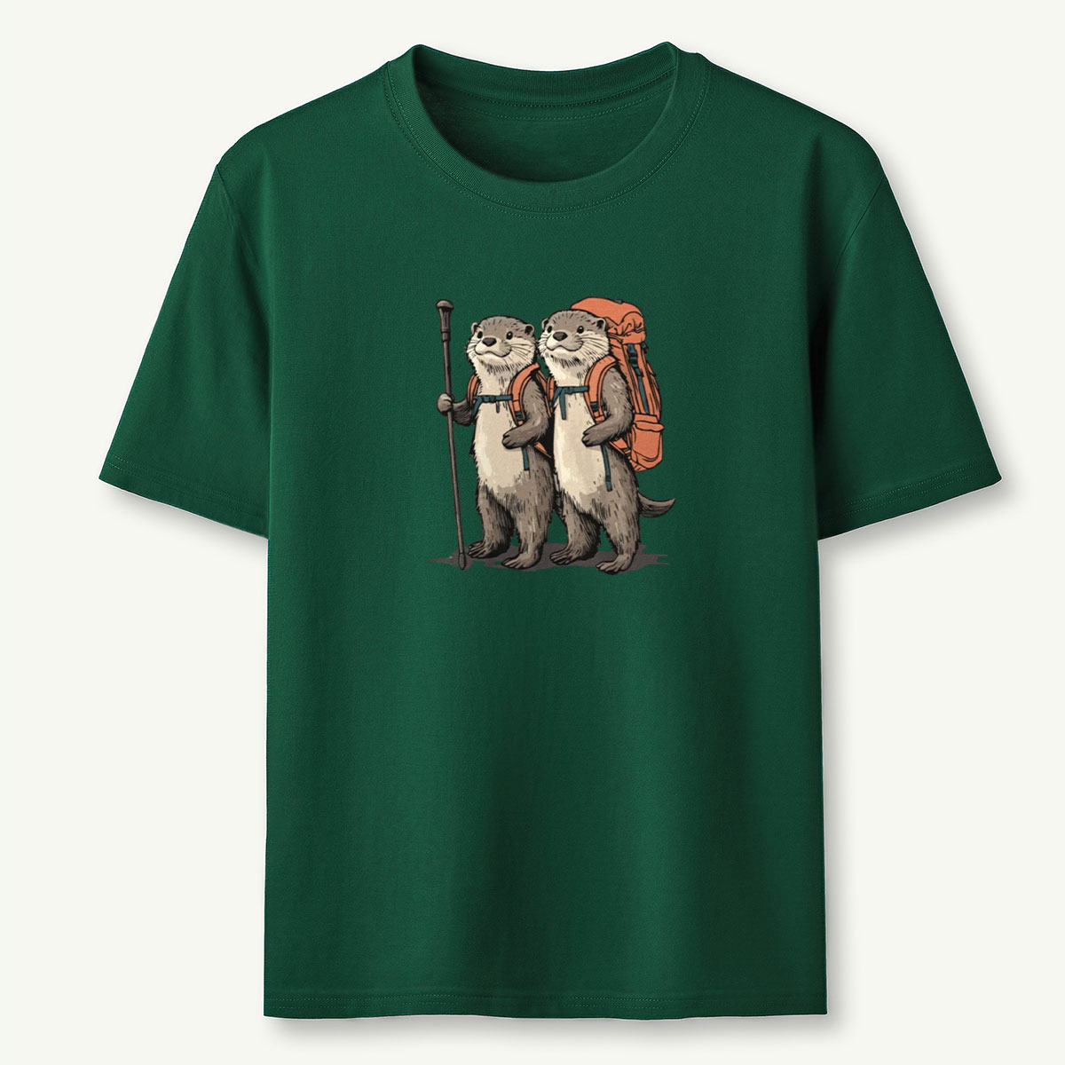 Otter Couple Backpacker T-Shirt