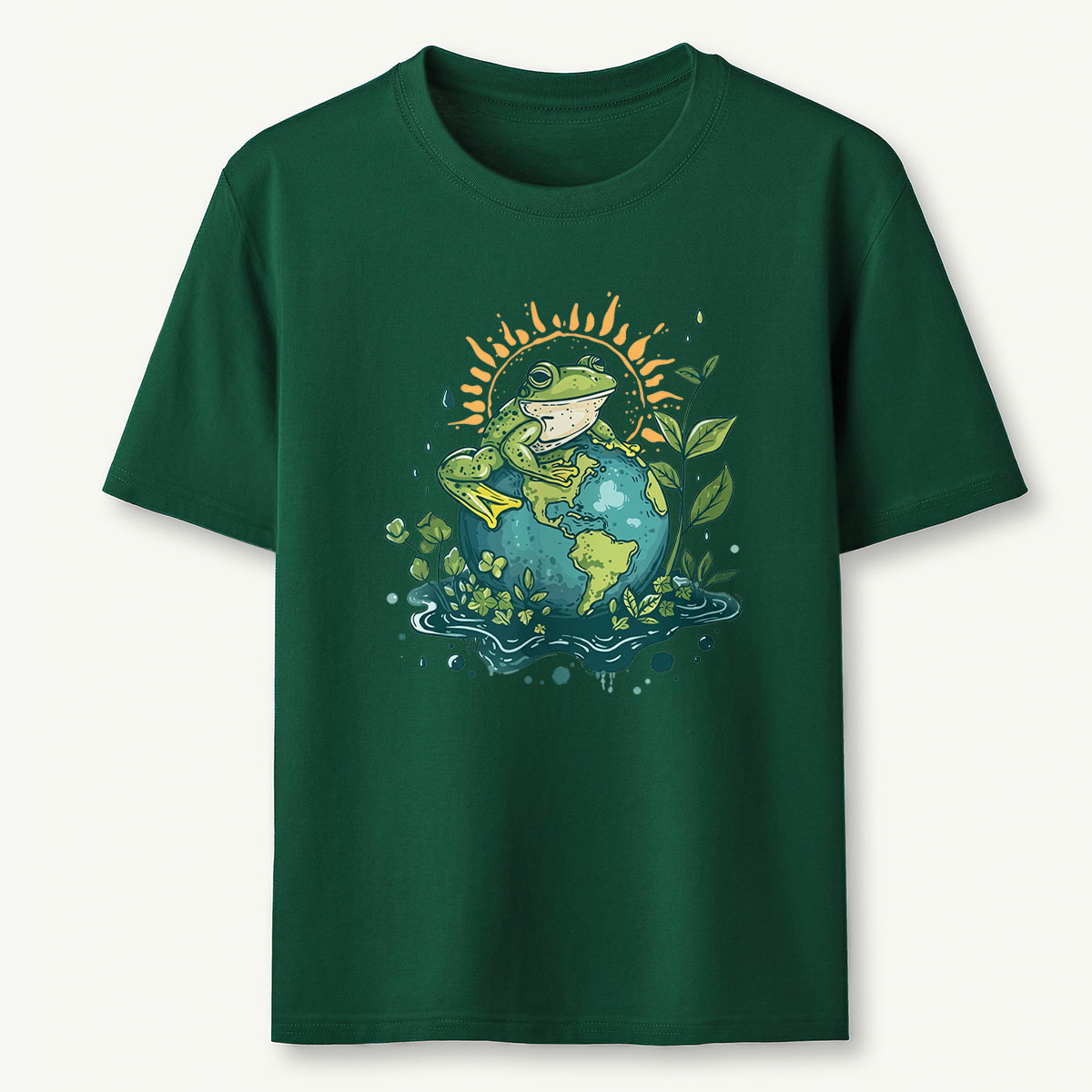 Frog Earth Day Green Themed T-Shirt