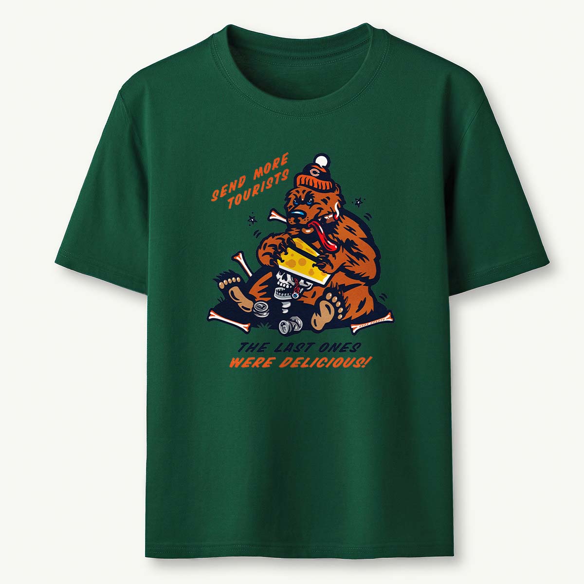 Send More Tourists Vintage Funny Bear T-Shirt