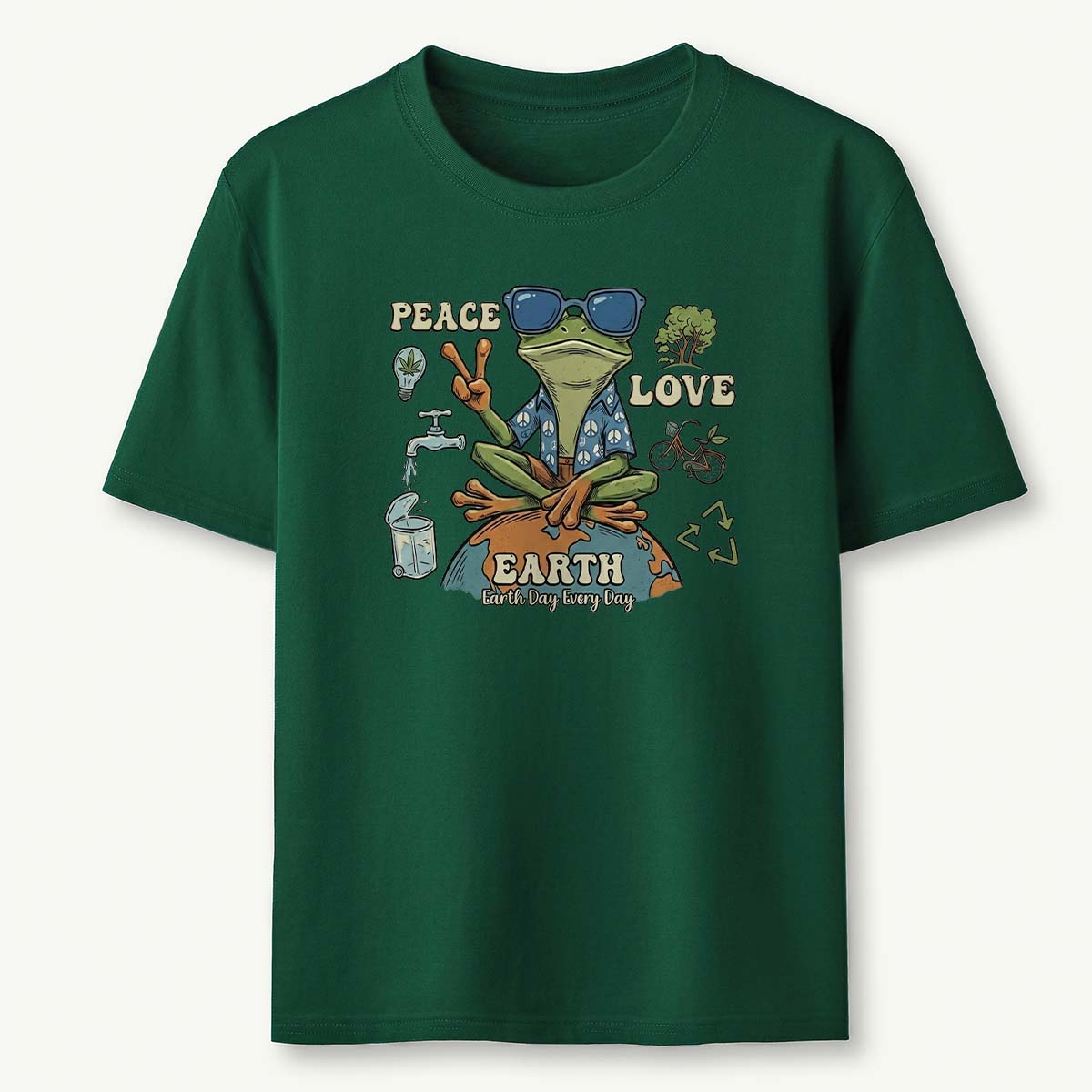 Peace Love Earth Frog T-Shirt