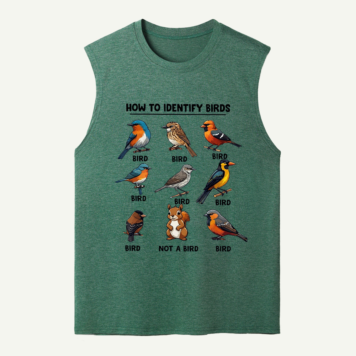 Funny Bird How to Identify Birds Tank Top