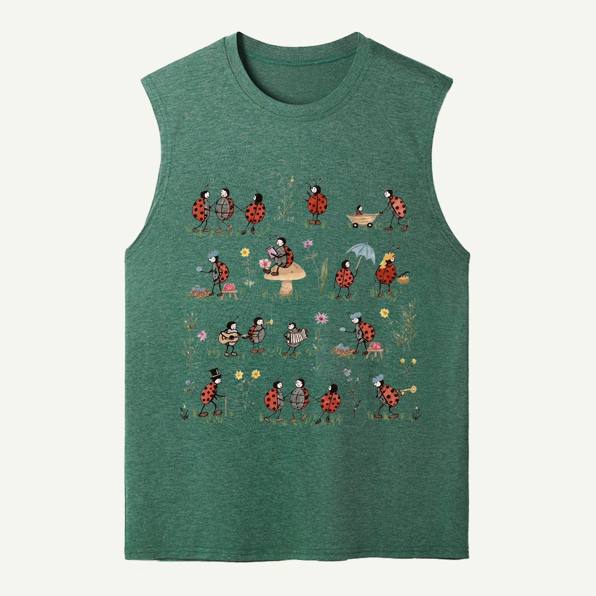 Ladybug and Flower Tank Top