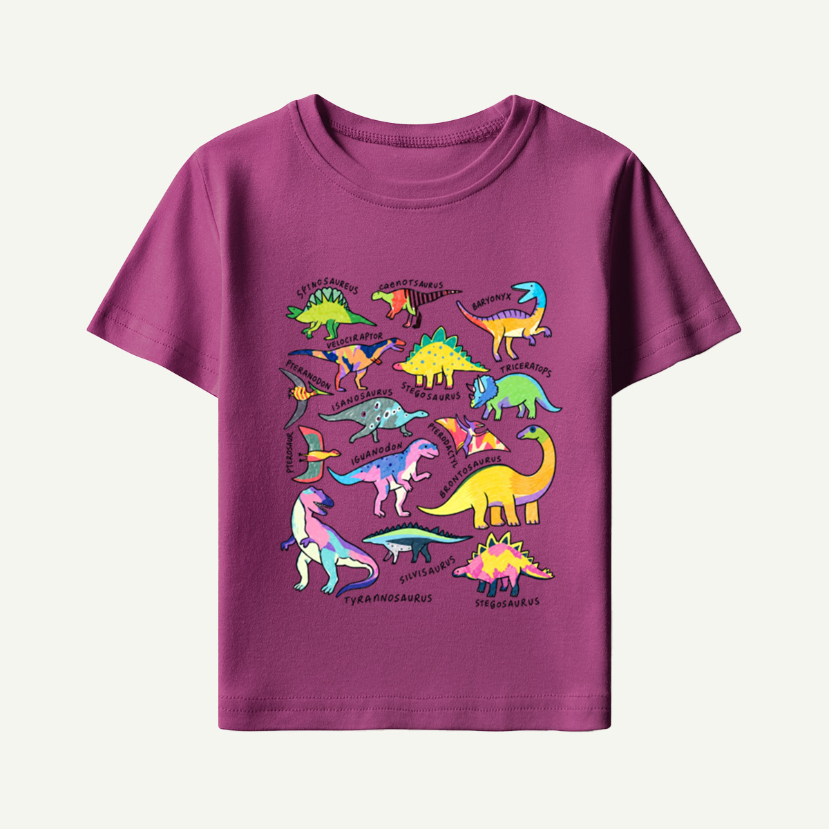 Colorful Dinosaur Illustration Collection Kids T-Shirt