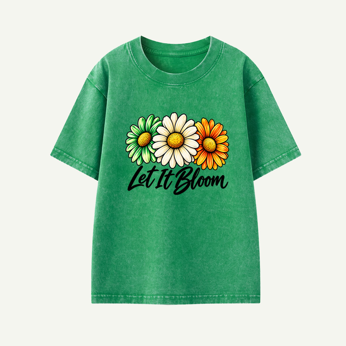 Life Is Good Floral Daisy Kids Washed T-Shirt