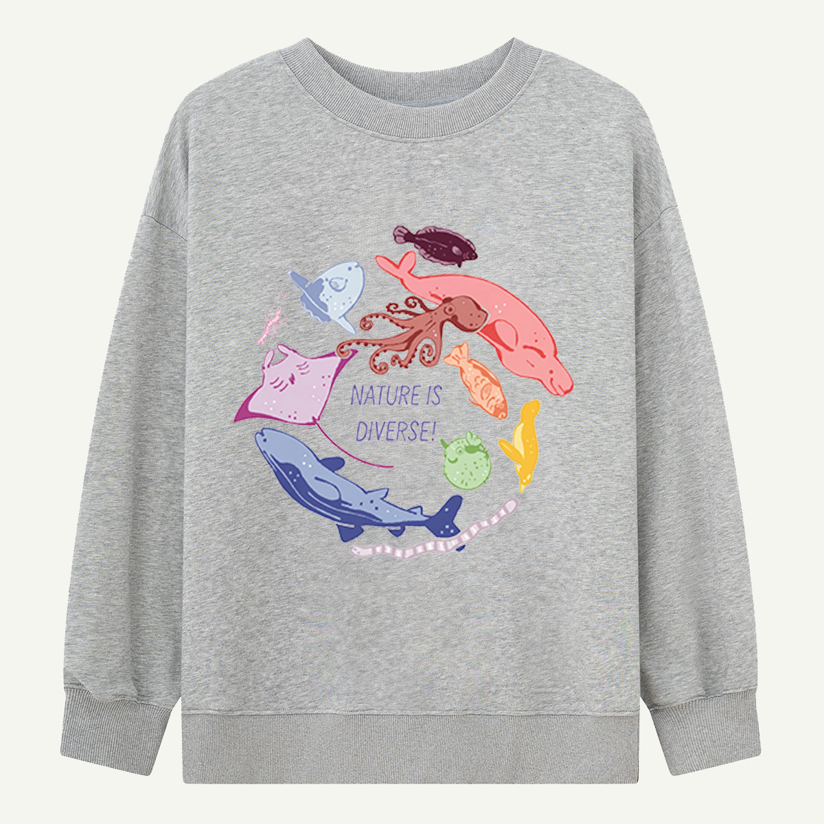 Nature Is Diverse Sea Creatures Sweatshirts