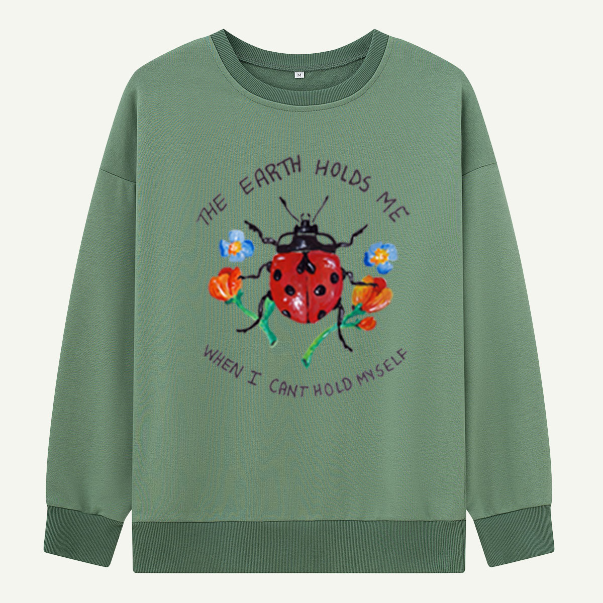 Earth Holds Me Ladybug Comfort Sweatshirts