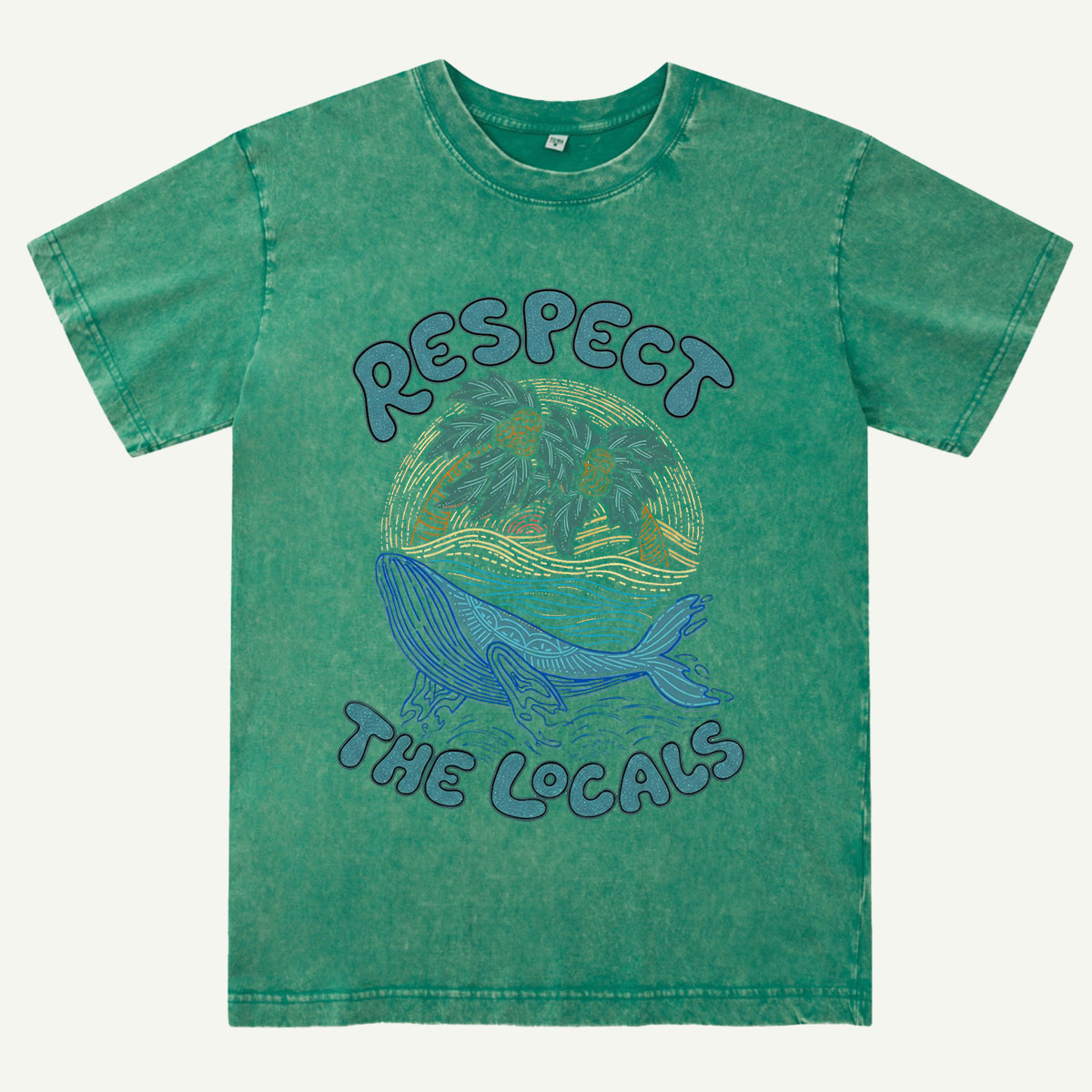 Respect the Ocean Whale Washed T-Shirt