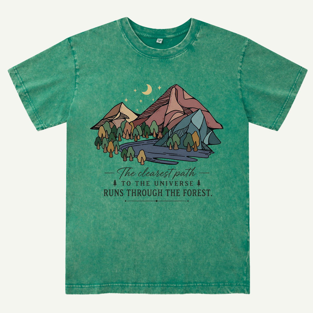 Mountain Forest Adventure Washed T-Shirt