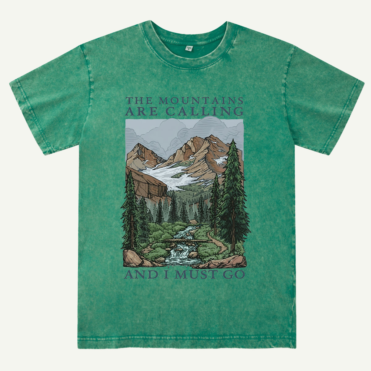 Mountain Adventure Landscape Washed T-Shirt