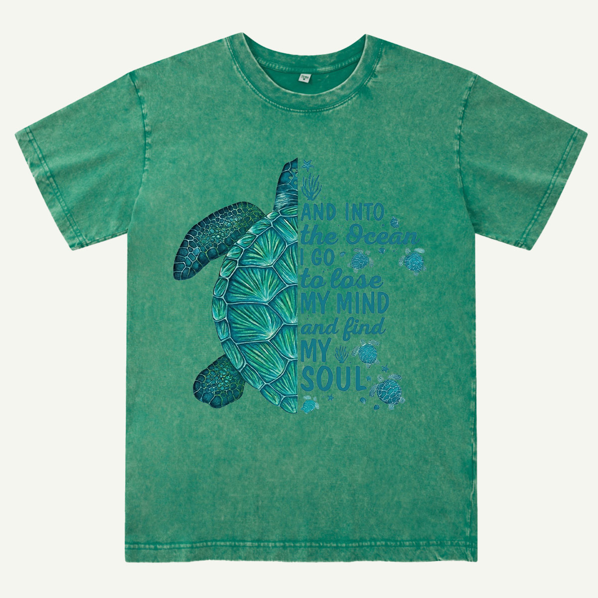 Sea Turtle Ocean Quote Washed T-Shirt