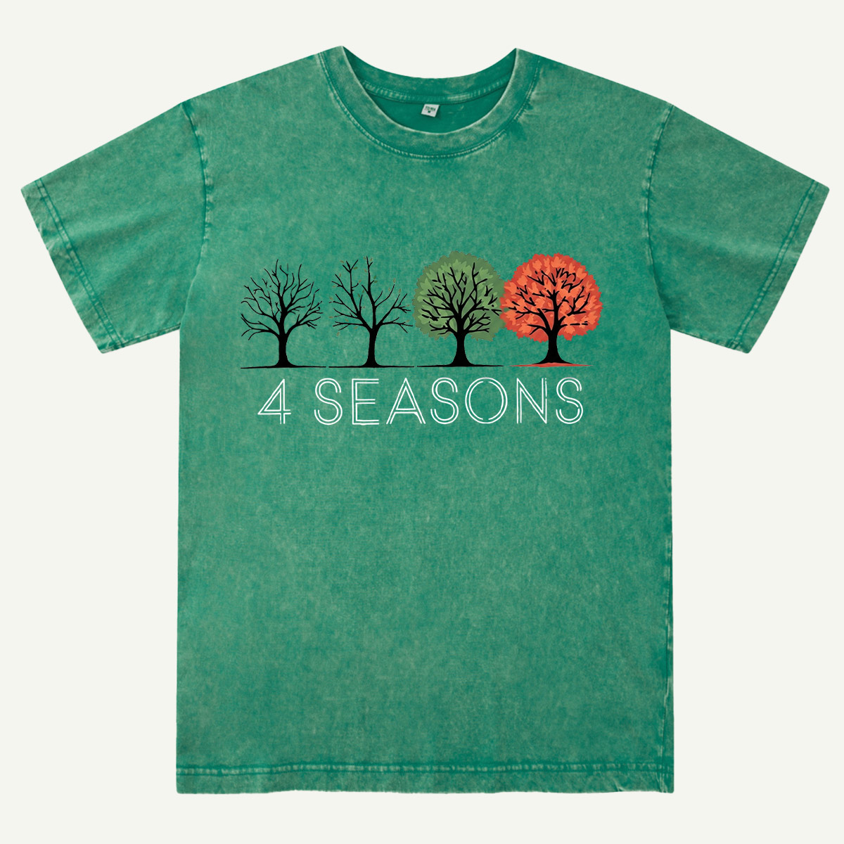 Seasonal Tree Evolution Nature Cycle Washed T-Shirt