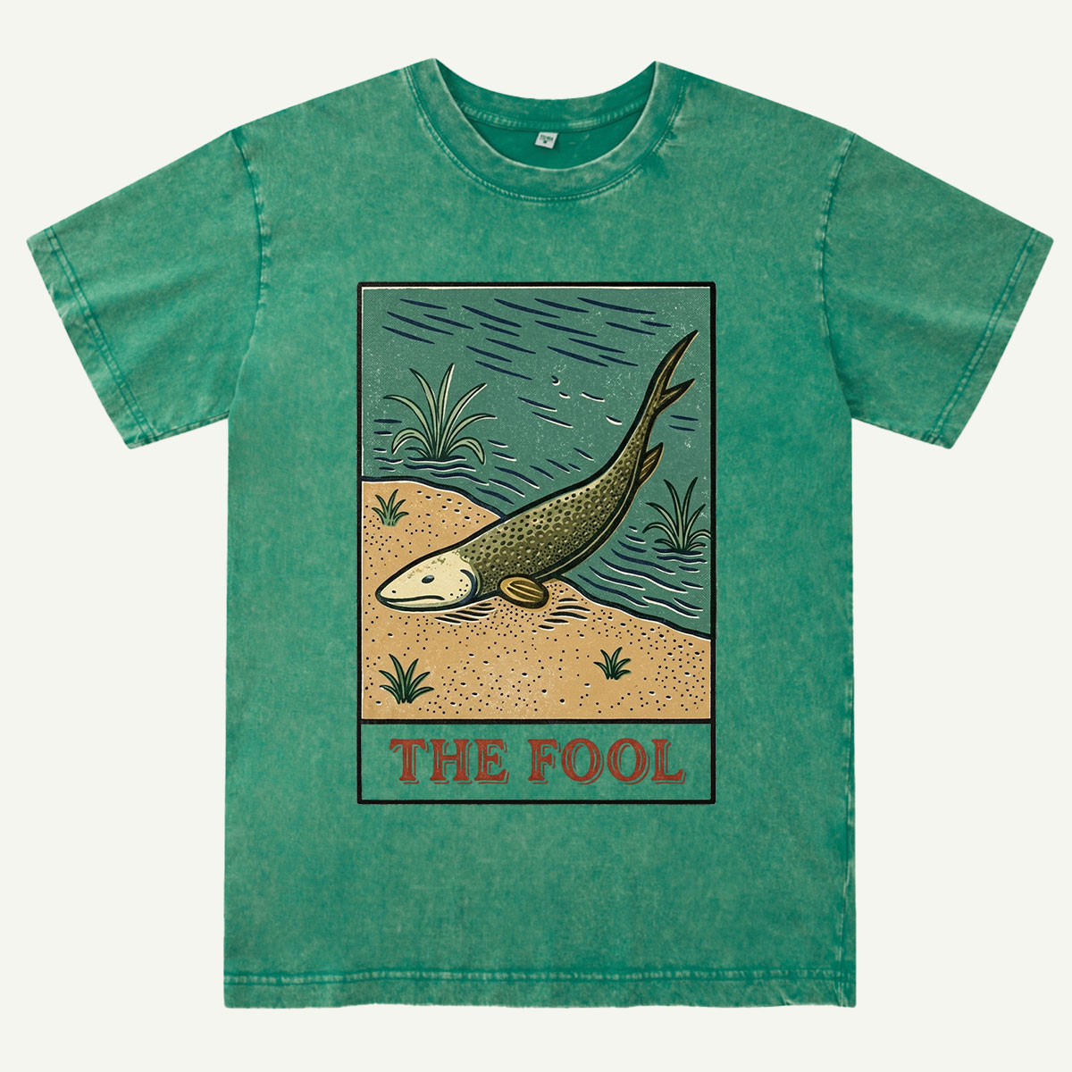 Vintage Lungfish Tarot The Fool Washed T-Shirt