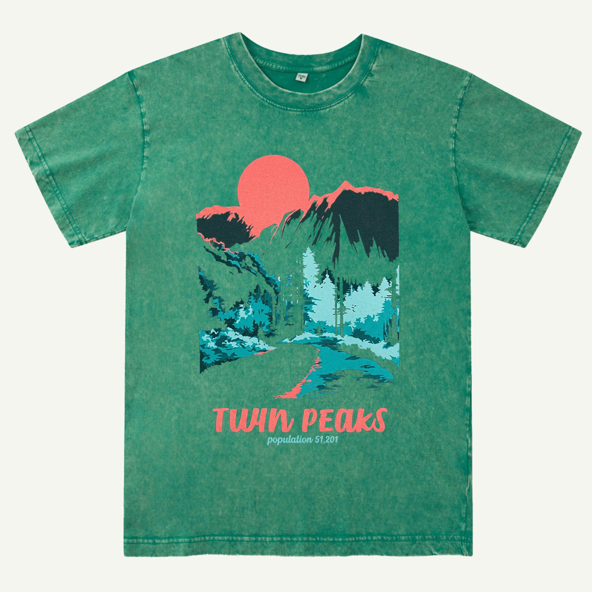 Mountain Sunset Outdoor Forest Washed T-Shirt