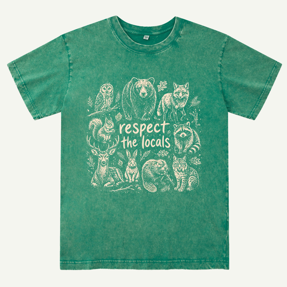 Woodland Wildlife Washed T-Shirt