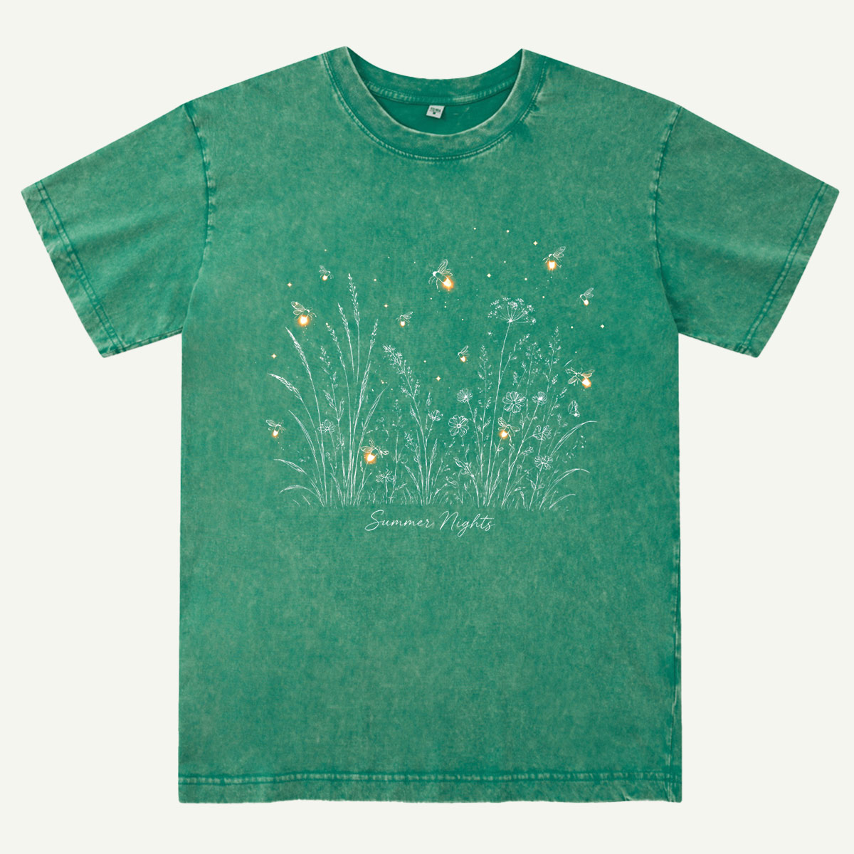 Firefly Summer Night Meadow Washed T-Shirt