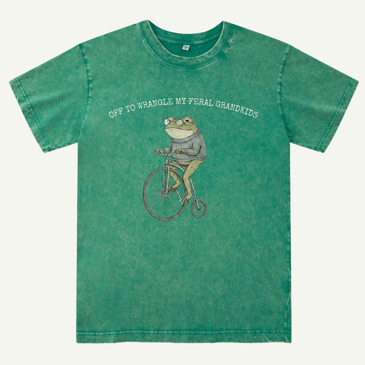 Off To Wrangle My Feral Grandkids Washed T-Shirt