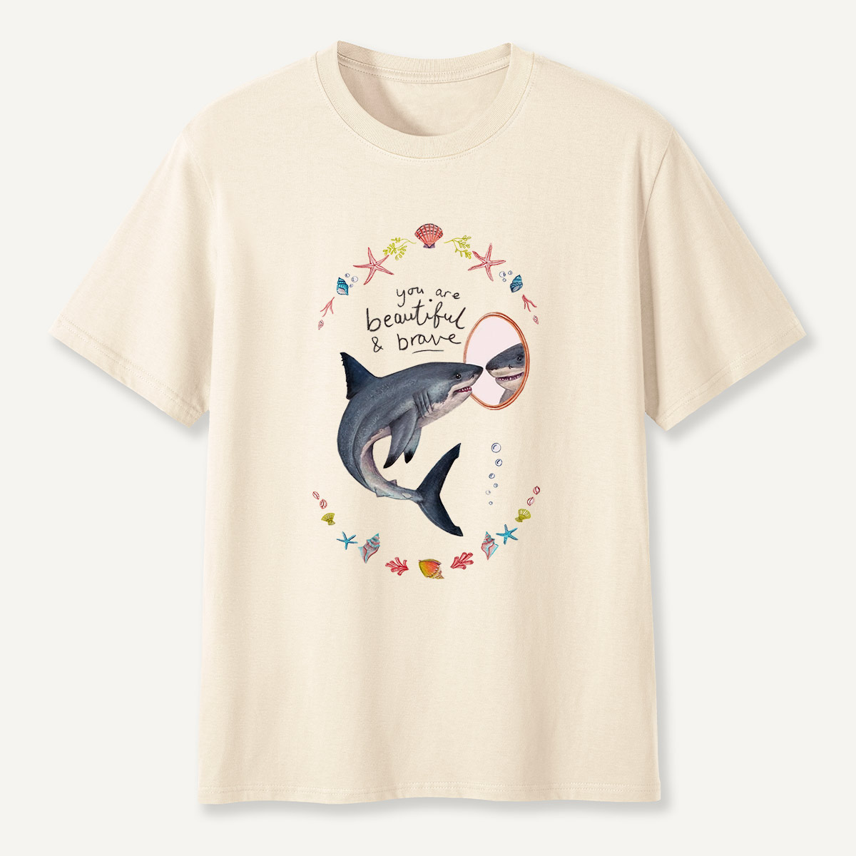 Beautiful and Brave Shark T-Shirt