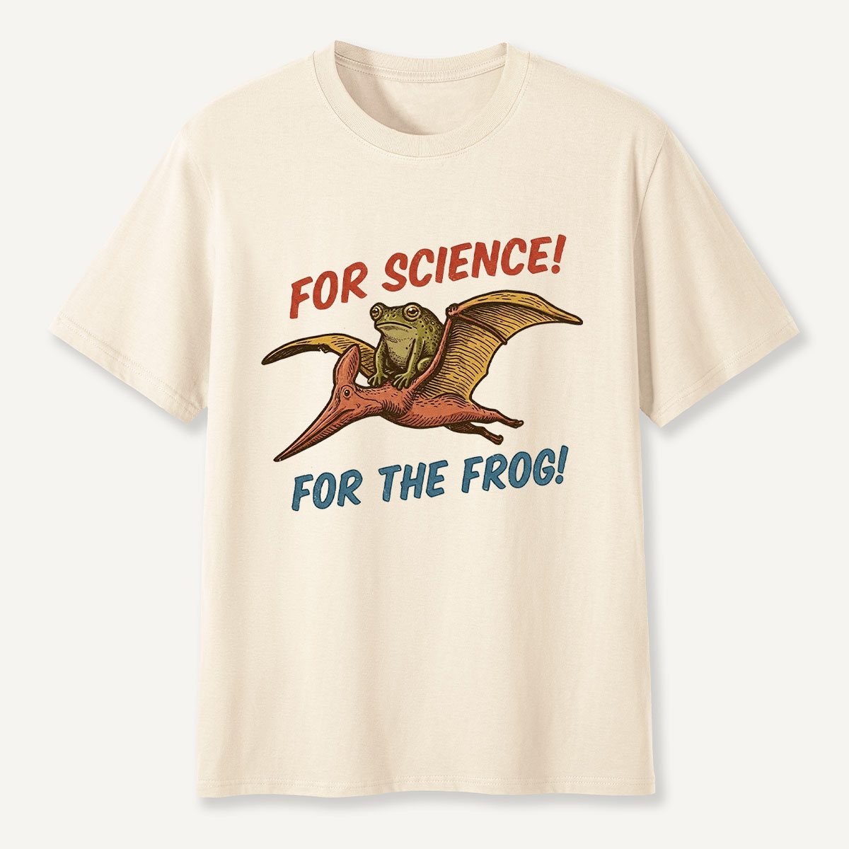 For Science Frog Riding Pterosaur T-Shirt