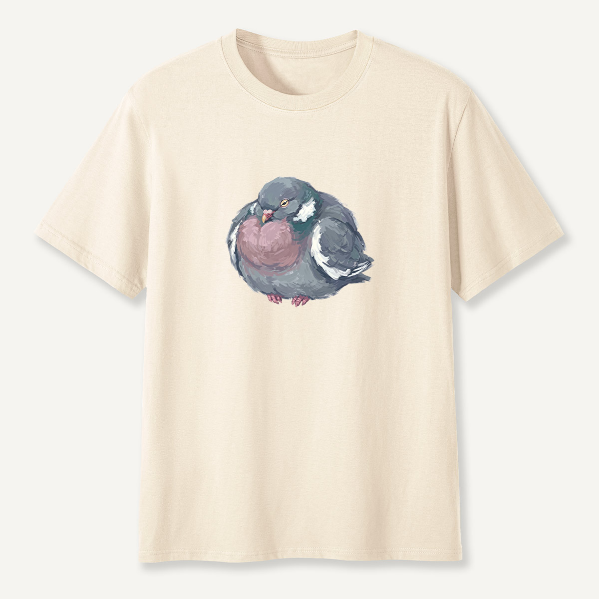 Cozy Pigeon Hand Drawn Bird T-Shirt