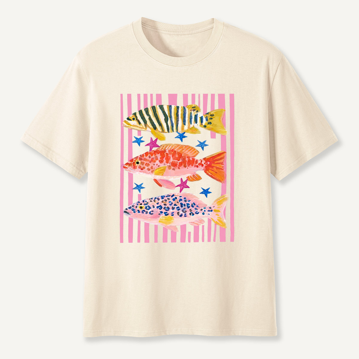 Striped Ocean Fish T-Shirt