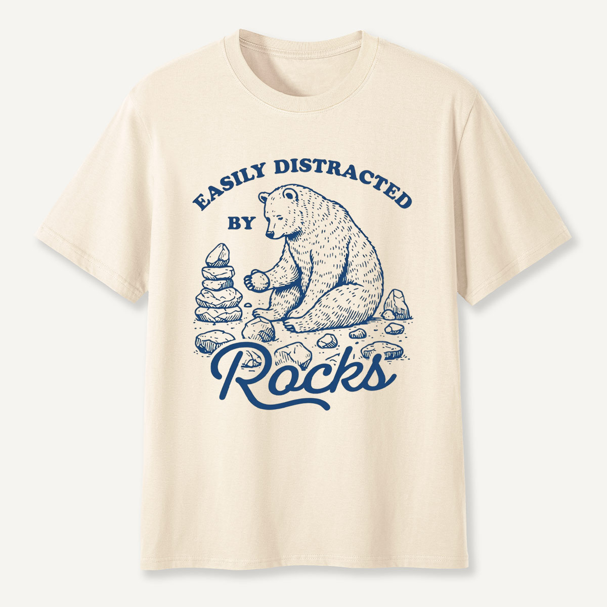 Easily Distracted By Rocks Bear T-Shirt