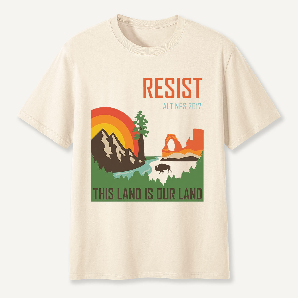Retro Wilderness Landscape Mountain Adventure T-Shirt