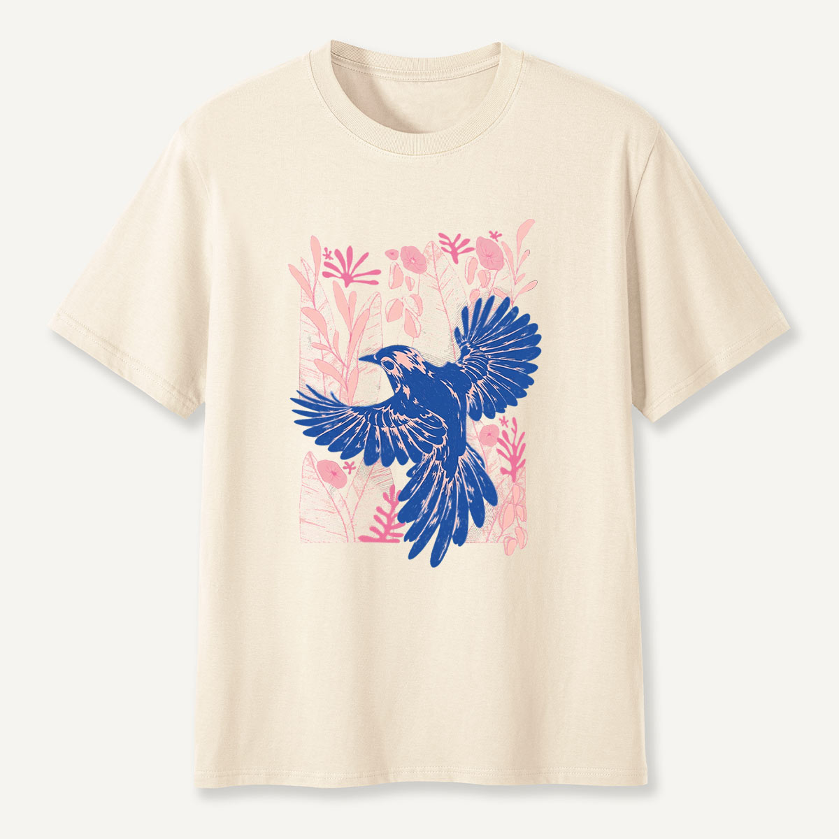 Vintage Blue Bird Botanical T-Shirt