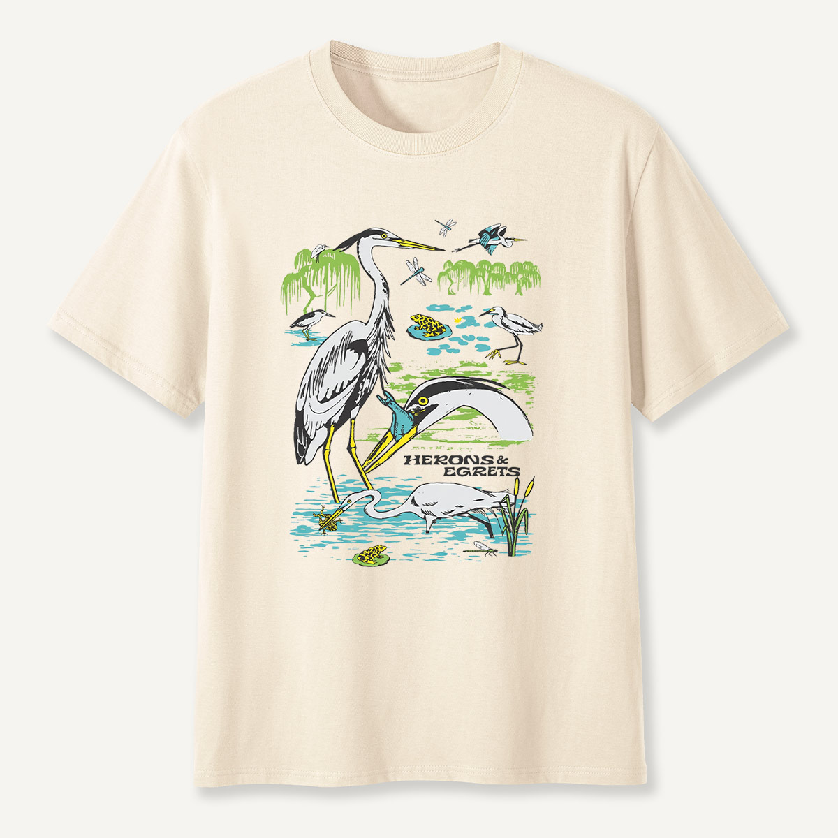 Heron Wetland Wildlife Waterbird T-Shirt