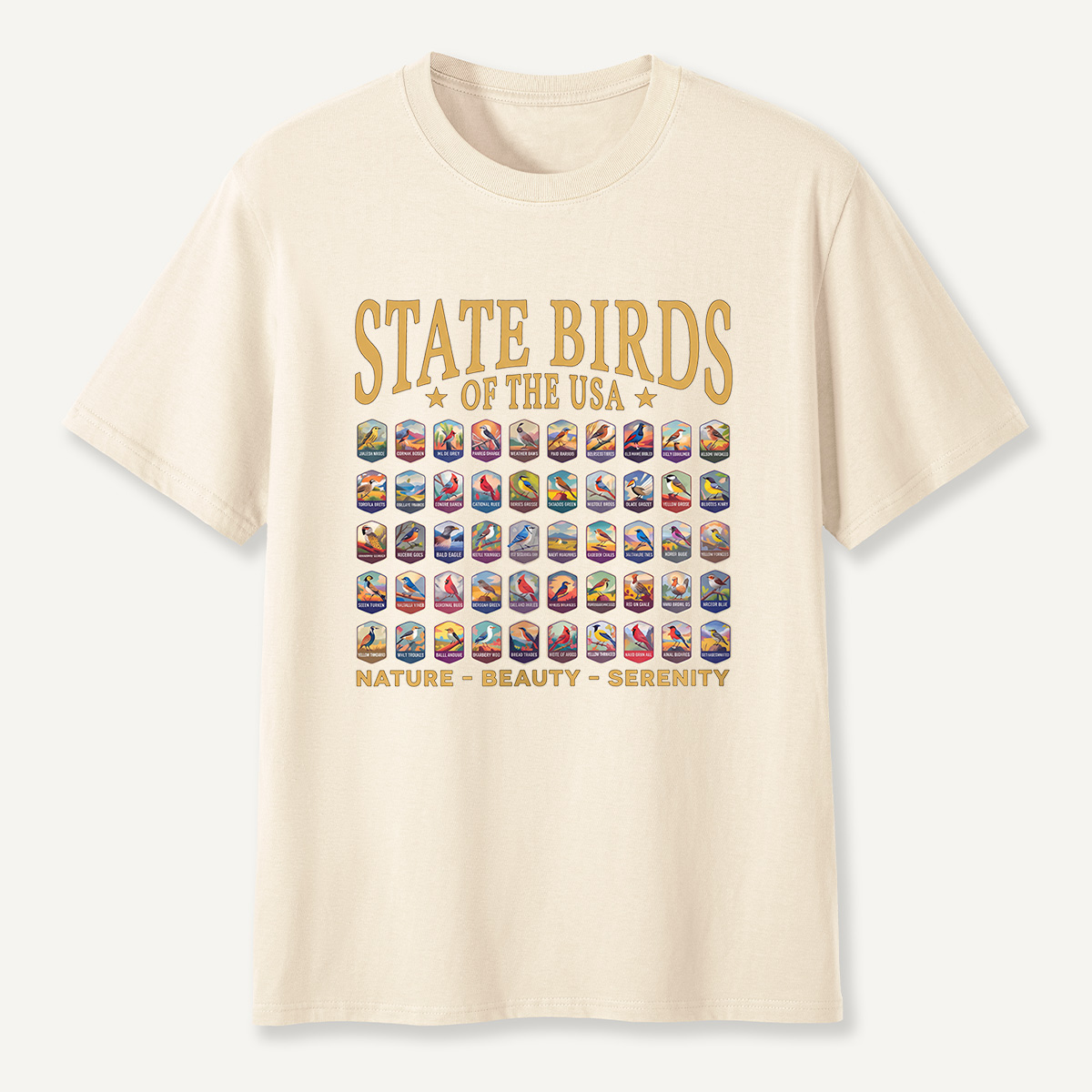 MDCTBYWY26071704State Birds of the USA T-Shirt