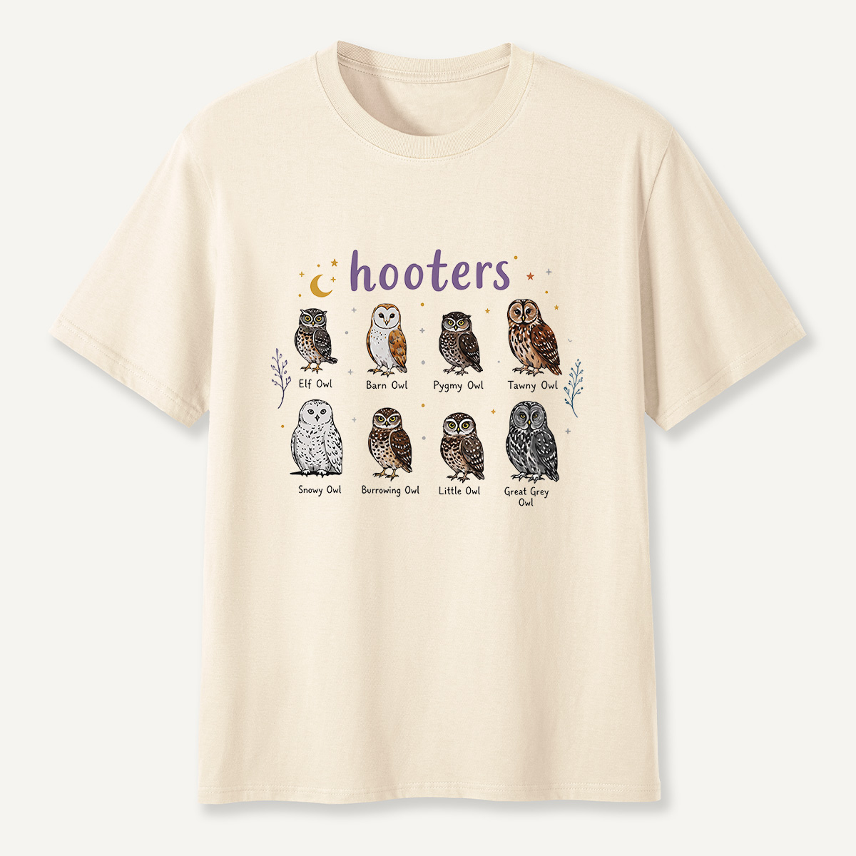 MDCTBYWY26072005 Hooters Owl Species Guide T-Shirt