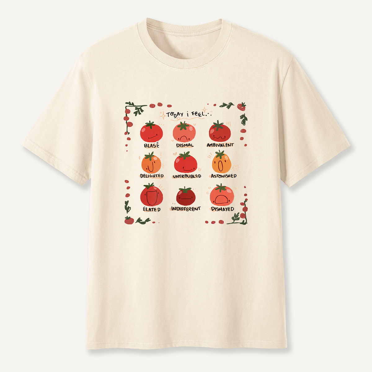 MDCTBYWY26072409 Today I Feel... A Tomato Mood Journal T-Shirt