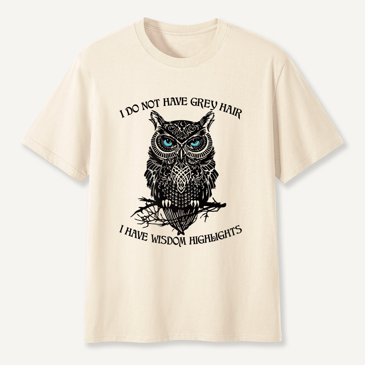 Tribal Blue-Eyed Owl T-Shirt