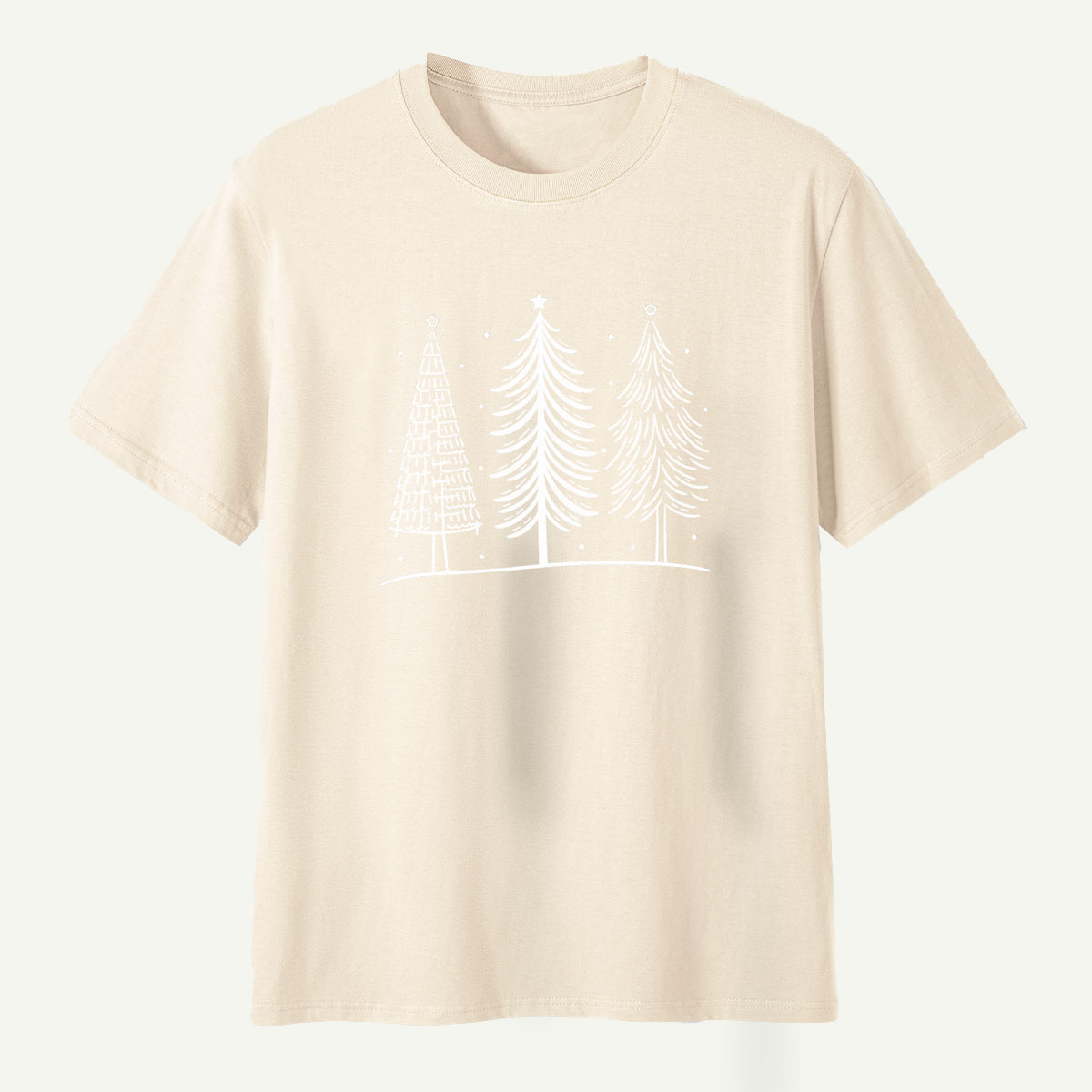 Hand Drawn Winter Christmas Tree Trio T-Shirt