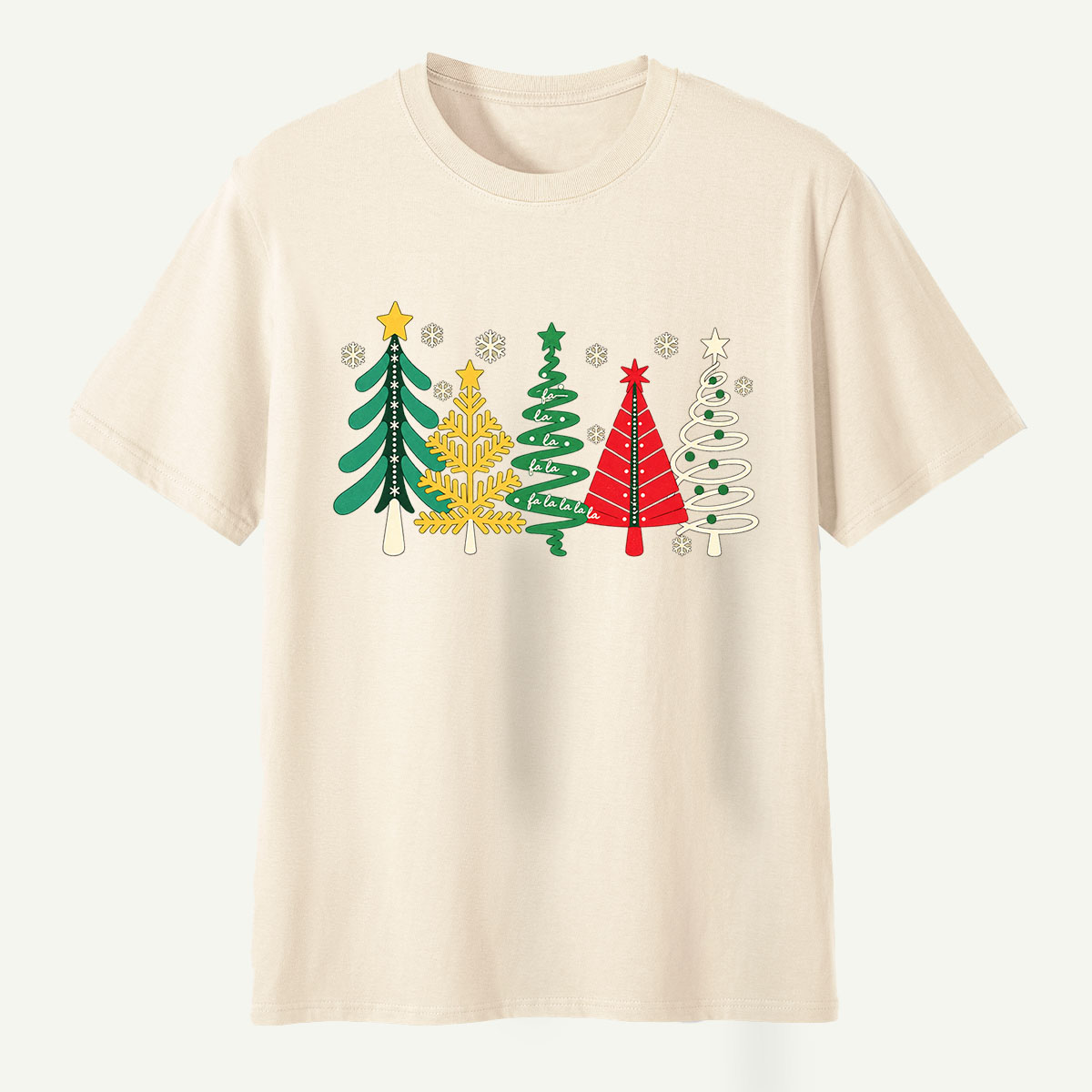 Retro Colorful Christmas Tree Collection T-Shirt