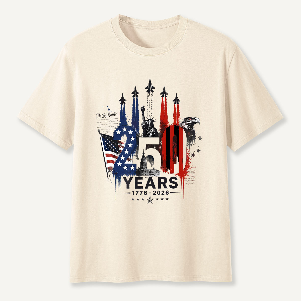 250 Years 1776‑2026 Statue of Liberty Eagle Flag T‑Shirt