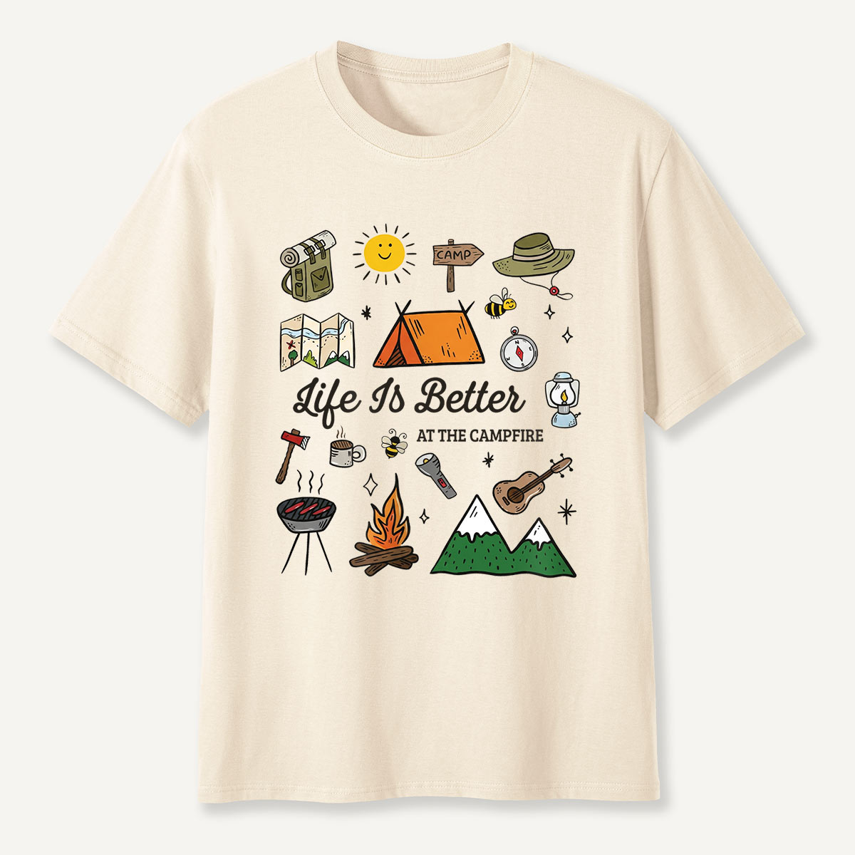 Life Is Better at the Campfire Camping T-Shirt