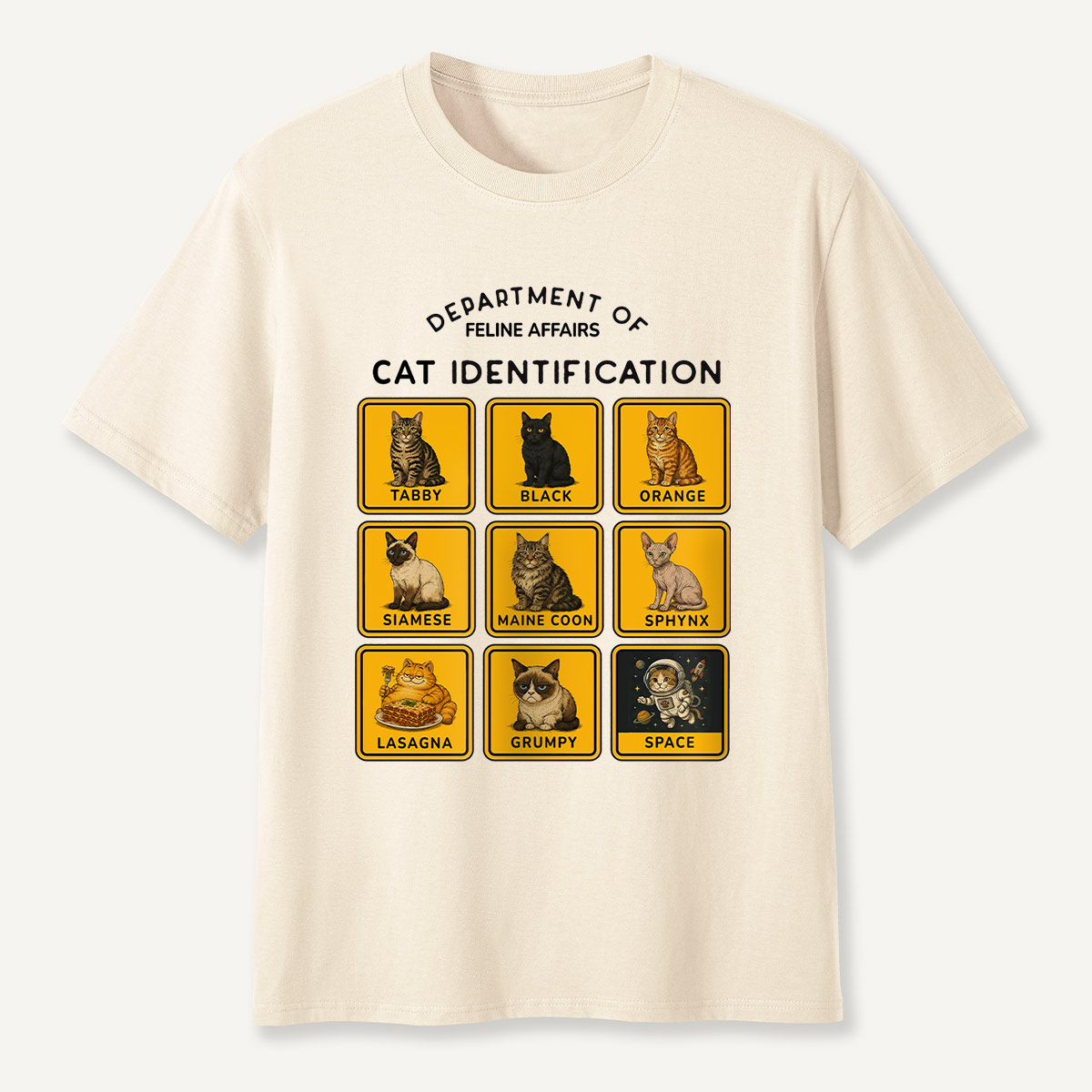 Department of Wildlife Cat Identification T-Shirt